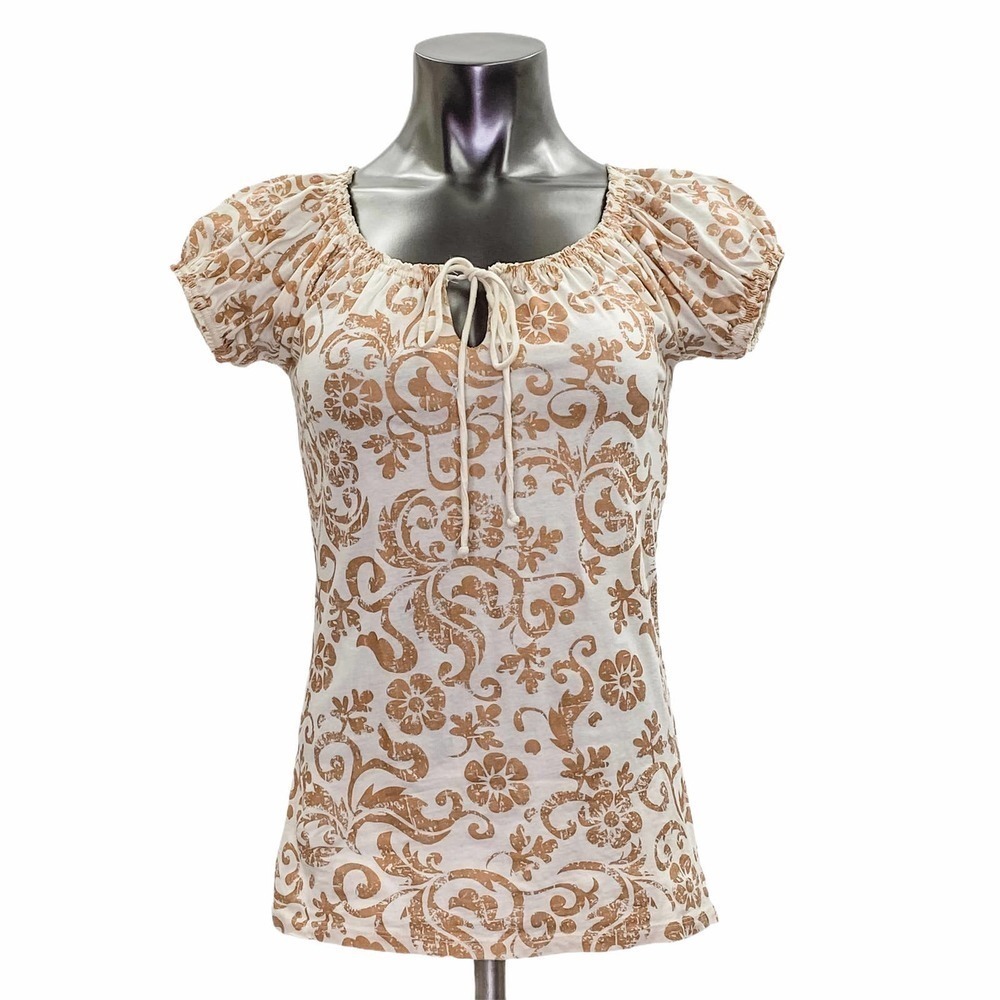 L.o.l. Vintage Floral Paisley Keyhole Blouse